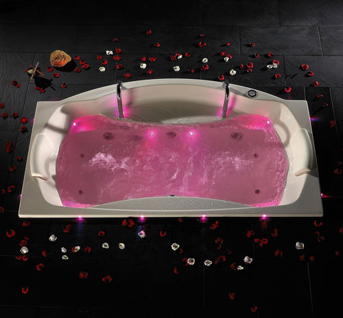 Whirlpool bathtub - POWELL - Condor - back to wall / for homes / professional
