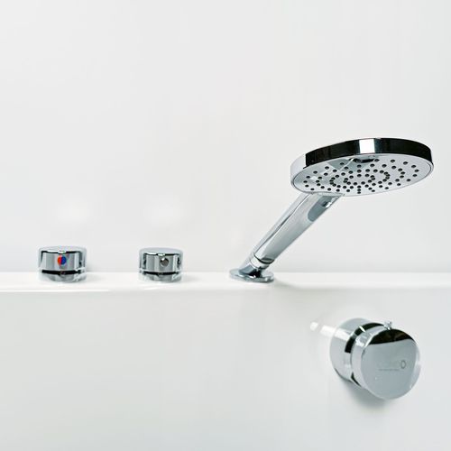 Metal bathtub mixer set - 5516VR - Condor - deck mounted / contemporary / 3-hole