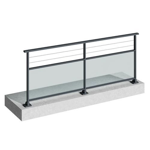 Glass railing - KANAWA - TSCHOEPPE INDUSTRIE - tempered glass / aluminum / stainless steel
