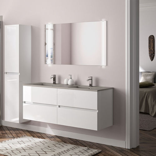 Double washbasin cabinet - KETTY  - AMBIANCE BAIN - wall-hung / free-standing / wooden