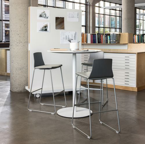 Contemporary high bar table - MONTARA650 - Coalesse - wood veneer / laminate / melamine