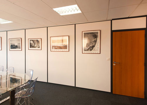 Removable partition - I7 - Clipper - solid / wooden / commercial