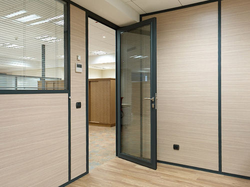 Interior door - Clipper - aluminum / swing / glazed