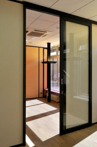 Sliding patio door - Clipper - aluminum / double-glazed