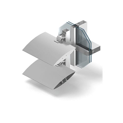 Aluminum solar shading - MB-SUNPROF - Aluprof S.A - for facade / horizontal