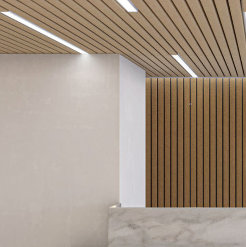 Polyester fiber acoustic baffle - VIGA - Ideatec Advanced Acoustic Solutions - ceiling / wall / rectangular