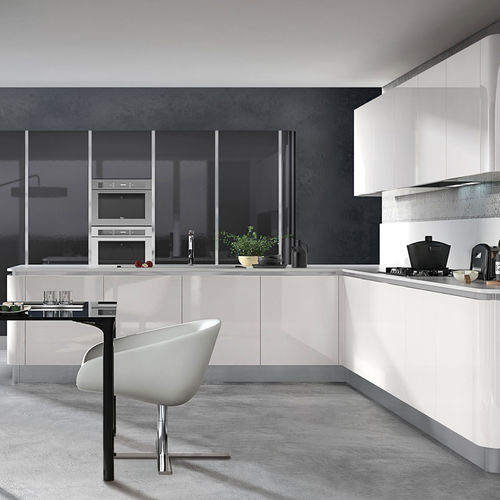 Contemporary kitchen - YPSILON : COMPOSITION 05 - ARMONY CUCINE - melamine / L-shaped / handleless