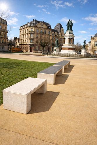 Contemporary bench - BA80P - Francioli - concrete / without backrest / without armrests