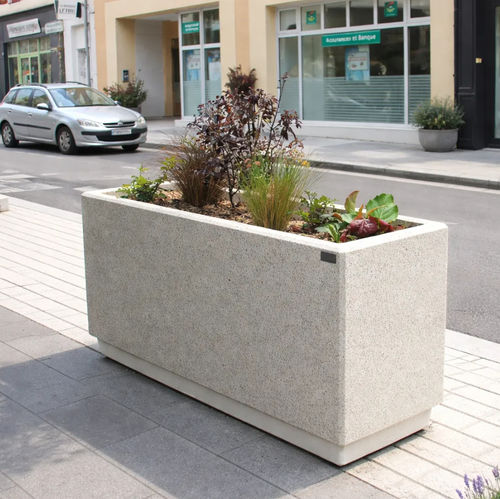 Concrete planter - Francioli - rectangular / high-resistance / waterproof