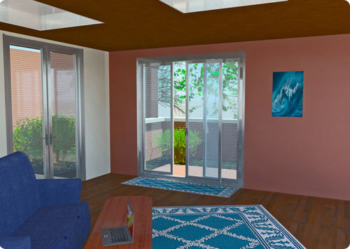 Tilt-and-slide patio door - SI7252 - Solar Innovations, Inc. - aluminum / double-glazed
