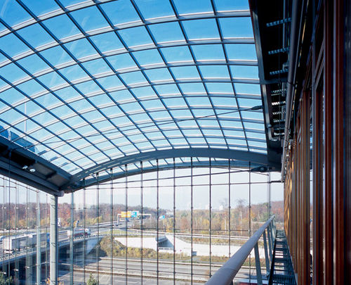 Steel glass roof - LAC LUFTHANSA AVIATION CENTER - Josef Gartner