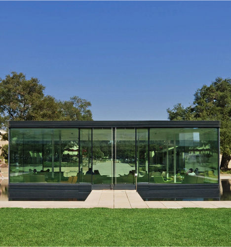 Float glass panel - KRAVIS CENTER - Josef Gartner - transparent / for facade / flat