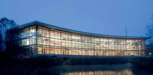 Panel curtain wall - HEINRICH HEINE UNIVERSITY - Josef Gartner - aluminum and glass / transparent