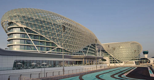 Transparent glass panel - YAS HOTEL ON YAS ISLAND - Josef Gartner - for facade / flat