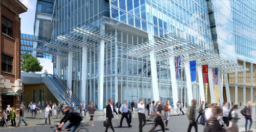 Stick system curtain wall - THE SHARD - Permasteelisa - metal and glass
