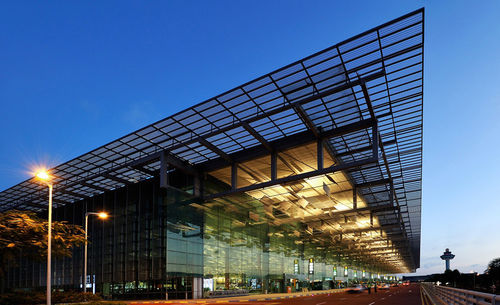 Glass solar shading - CHANGI AIRPORT - Permasteelisa - for roof / horizontal