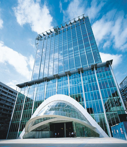 Aluminum and glass curtain wall - CITYPOINT - Permasteelisa - glass