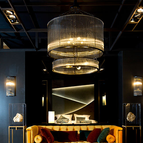 Contemporary chandelier - KRON - Viveti - glass