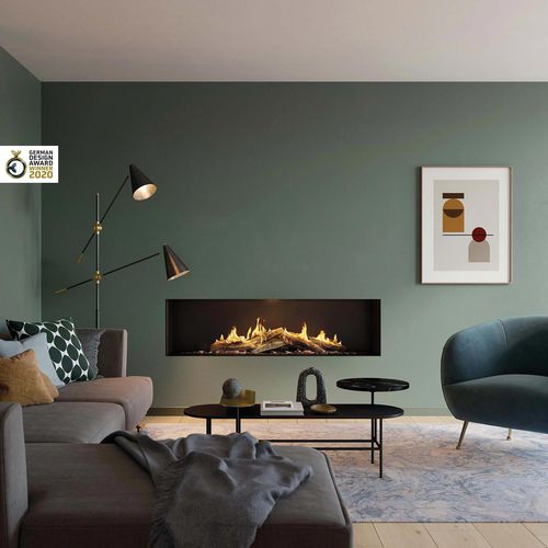 Gas fireplace - VISIO FRONT - Attika Feuer AG - built-in / Single-sided / closed hearth
