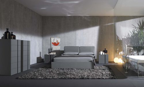 Contemporary chiffonier - VIRGO - ORME - lacquered wood / gray