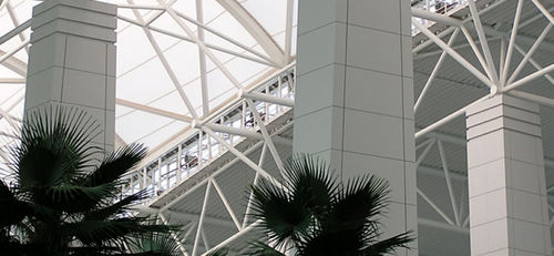 Cable-and-membrane tensile structure - GUANGZHOU - Hightex - roof / for entrance canopy / with PTFE membrane