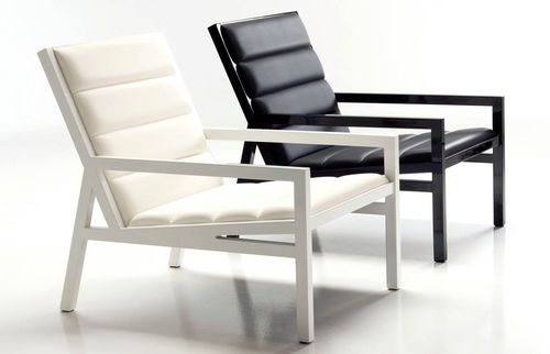 Contemporary armchair - POOLHOUSE - Fornasarig - fabric / wooden / by Christophe Pillet