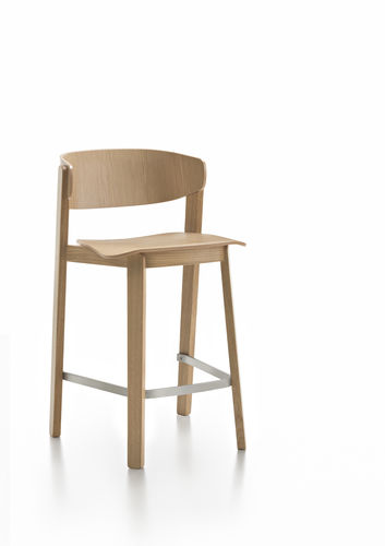 Scandinavian design bar chair - WOLFGANG - Fornasarig - indoor / wooden / commercial