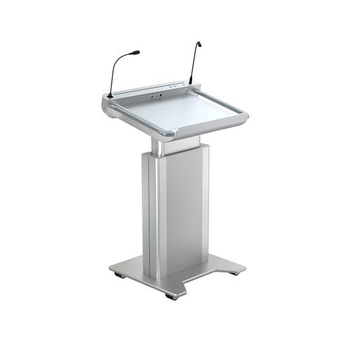 Conference lectern - ILS SYNERGY AW - Intelligent Lectern Systems - height-adjustable / logo / machined