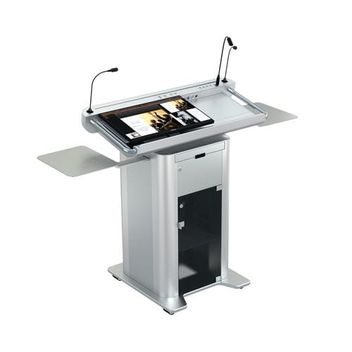 Conference lectern - ILS SYNERGY UC - Intelligent Lectern Systems - logo / machined / stand-up
