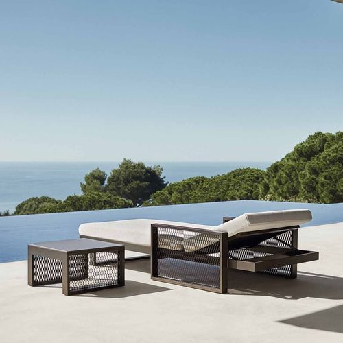 Contemporary side table - THE FACTORY - VONDOM - aluminum / aluminum base / square