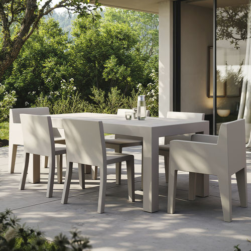 Contemporary table - JUT  - VONDOM - rotomolded polyethylene / polyethylene base / rectangular