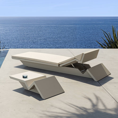 Contemporary sun lounger - REST - VONDOM - fabric / rotomolded polyethylene / indoor