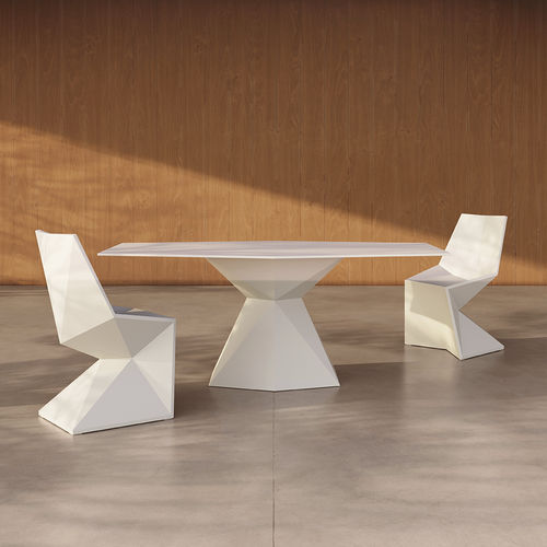 Contemporary dining table - VERTEX  - VONDOM - HPL / polyethylene base / hexagonal