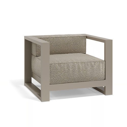 Contemporary armchair - Posidonia - VONDOM - acrylic fabric / lacquered aluminum / weather-resistant