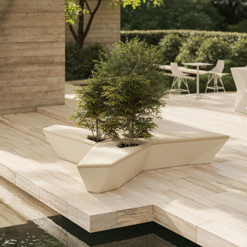 Original design garden bench - FAZ - VONDOM - polyethylene / without backrest / without armrests
