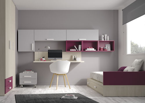 White children's bedroom furniture set - TOUCH 9 - ROS 1 S.A. - girl's