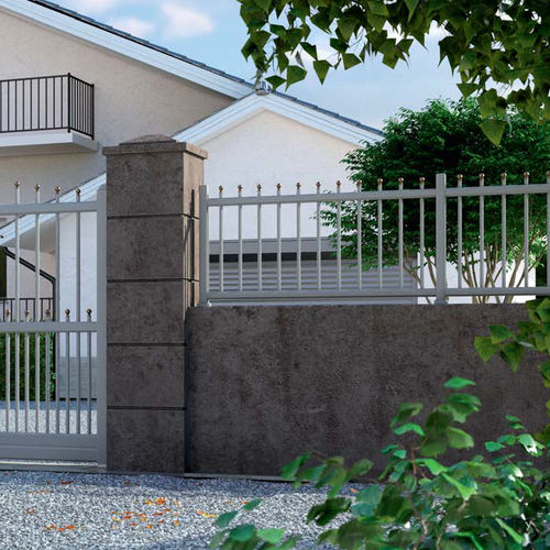 Fence with bars - TRADITION : ALABAMA - Roche Habitat - garden / aluminum / stained