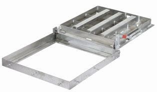 Floor hatch - U.S.F. Fabrication Inc. - square / metal / for home automation systems