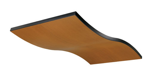 False ceiling acoustic panel - CURVGRID™ EZ-FLEX® - CHICAGO METALLIC CORPORATION - wooden / perforated / commercial