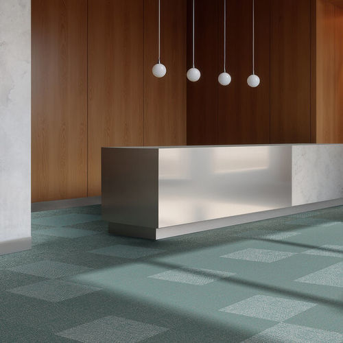 Carpet tile - GREYISH TEAL - BOLON - woven / vinyl / commercial