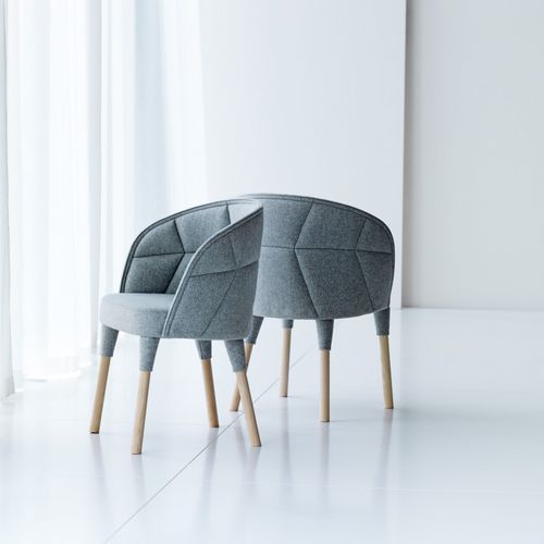 Contemporary chair - EMILY I - GARSNAS - indoor / fabric / ash