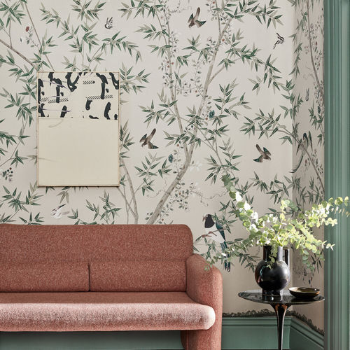 Contemporary wallpaper - BELTON - The Little Greene - floral pattern / nature pattern / scenic
