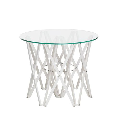 Contemporary side table - ITOMAKI - KARL ANDERSSON - glass / oak / walnut