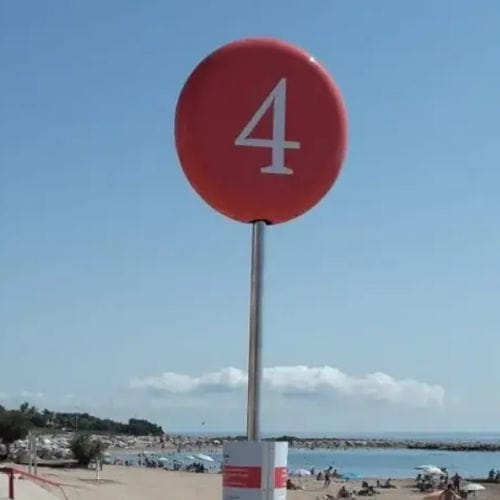 Outdoor safety signage - TOTEM   - ESTEVA BARCELONA