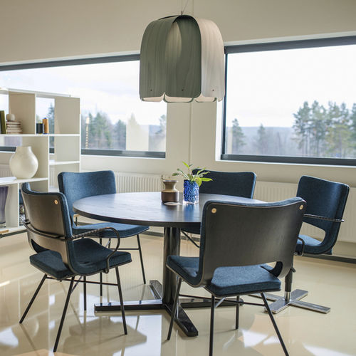Contemporary table - CENTRUM GRANDE - MATERIA - walnut / birch / steel