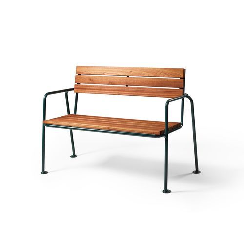 Contemporary public bench - Bornholm - NOLA INDUSTRIER - pine / beech / powder-coated steel
