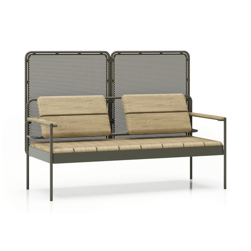 Contemporary lounge garden set - Alta series - NOLA INDUSTRIER - steel / pine / oiled wood