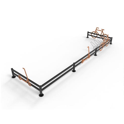 Floor-mounted bike rack - Street Bike & Scooter Rack - NOLA INDUSTRIER - outdoor / steel / powder-coated steel