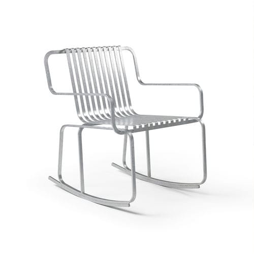 Contemporary armchair - Verv Rocking Chair  - NOLA INDUSTRIER - steel / galvanised steel / steel