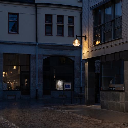 Contemporary wall light - CITY GLOBE - ZERO - outdoor / glass / aluminum